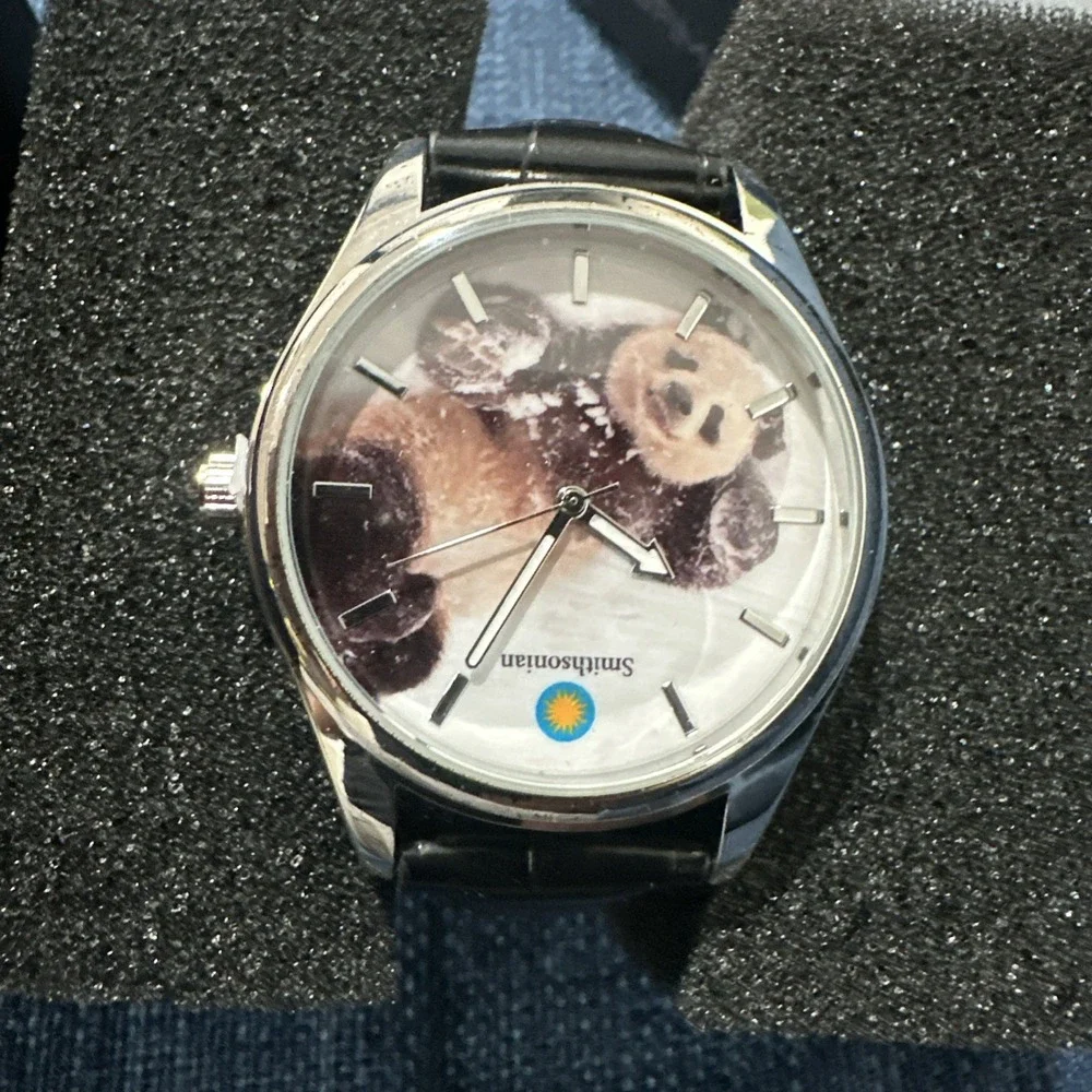 Game Time Smithsonian Panda Snow Men's Watch Black New Purchased for $129